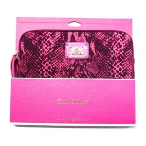 Juicy Couture Pink Gold Python Snake Zip Case